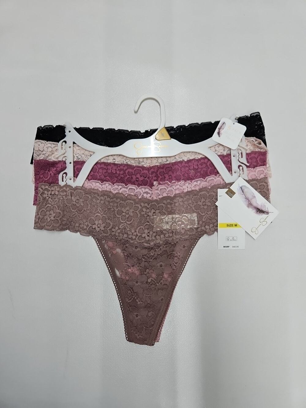 Jessica Simpson Ultra Flirty Thong Size Medium Multicolor 5pk New